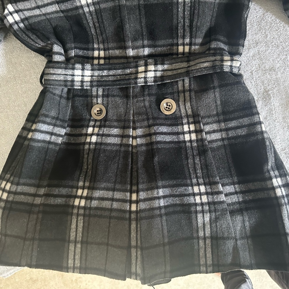 VANITY Black and Grey Flannel Coat Size M